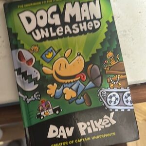 Dog Man Unleashed by - Green and Black Cover
